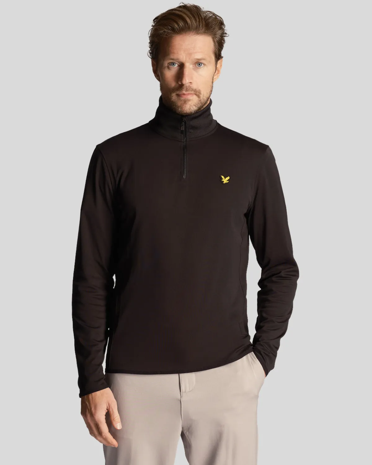 golf_technical__zip_midlayer_0-1.webp Lyle & Scott Golf | Pullover & Strickwaren<Golf Technical 1/4 Zip Midlayer Pechschwarz