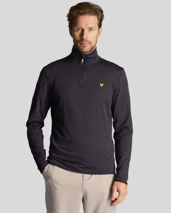 Lyle & Scott Golf | Pullover & Strickwaren<Golf Technical 1/4 Zip Midlayer DunkleMarine