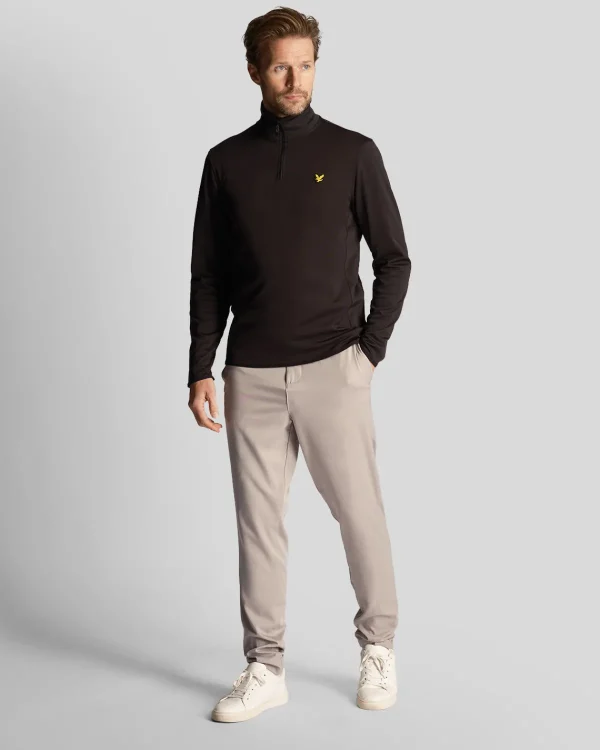 Lyle & Scott Golf | Pullover & Strickwaren<Golf Technical 1/4 Zip Midlayer Pechschwarz