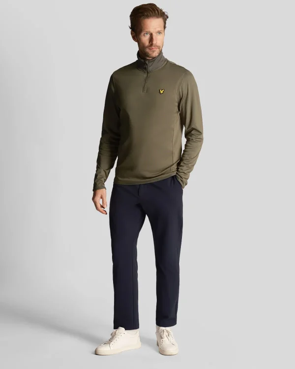 Lyle & Scott Golf<Golf Technical 1/4 Zip Midlayer Kaktusgrün
