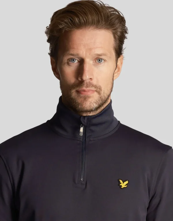 Lyle & Scott Golf | Pullover & Strickwaren<Golf Technical 1/4 Zip Midlayer DunkleMarine