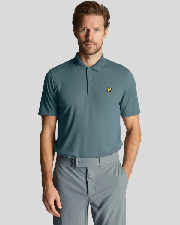 Lyle & Scott Golf<Golf Technisches Polohemd Eisenblau