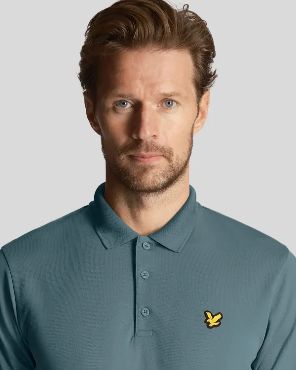 Lyle & Scott Golf<Golf Technisches Polohemd Eisenblau