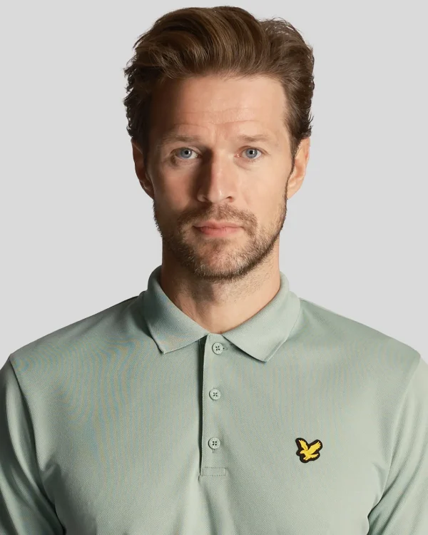 Lyle & Scott Golf<Golf Technisches Polohemd Aceblaugrün