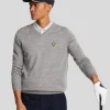 Lyle & Scott Golf | Pullover & Strickwaren<Golf V-Ausschnitt Pullover MidGreyMargel