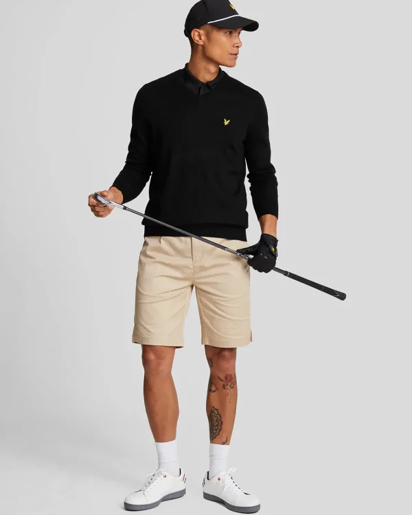 Lyle & Scott Golf | Pullover & Strickwaren<Golf V-Ausschnitt Pullover Pechschwarz