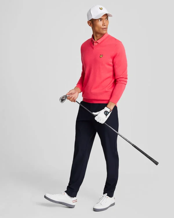 Lyle & Scott Golf | Pullover & Strickwaren<Golf V-Ausschnitt Pullover VögelchenRot