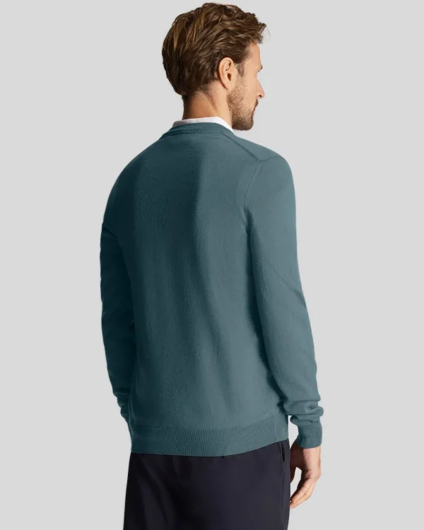 Lyle & Scott Golf | Pullover & Strickwaren<Golf V-Ausschnitt Pullover Eisenblau