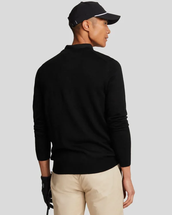 Lyle & Scott Golf | Pullover & Strickwaren<Golf V-Ausschnitt Pullover Pechschwarz