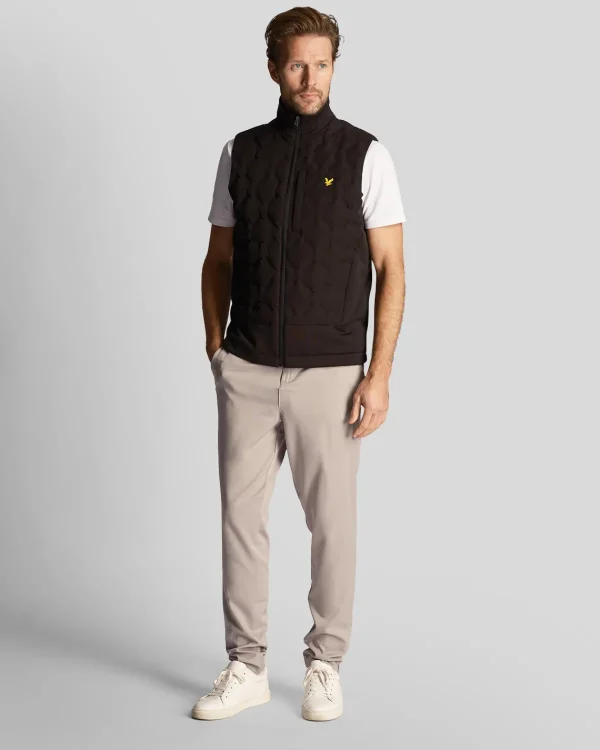 Lyle & Scott Golf<Golf Welded Check Fleece Gilet Pechschwarz