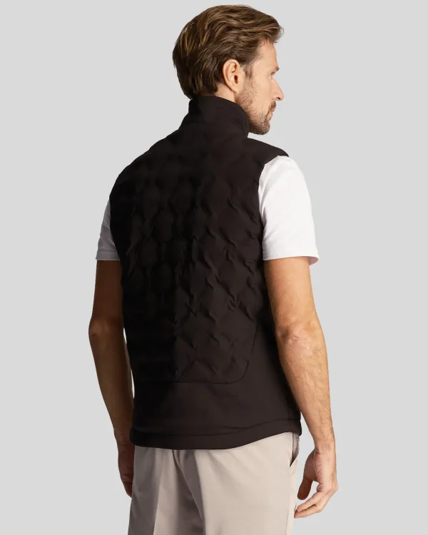 Lyle & Scott Golf<Golf Welded Check Fleece Gilet Pechschwarz