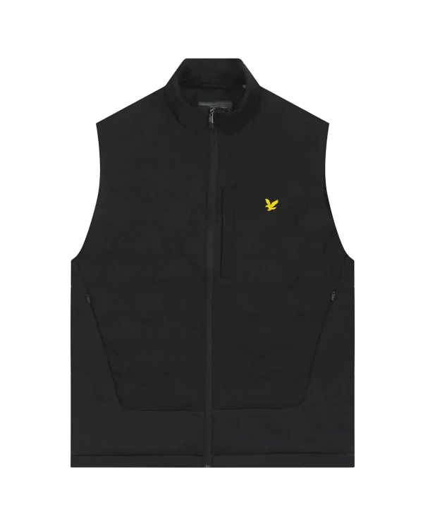 Lyle & Scott Golf<Golf Welded Check Fleece Gilet Pechschwarz