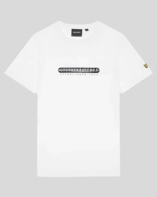 Lyle & Scott Vermächtnis | T-shirts<Gummiertes Grafik T-Shirt White