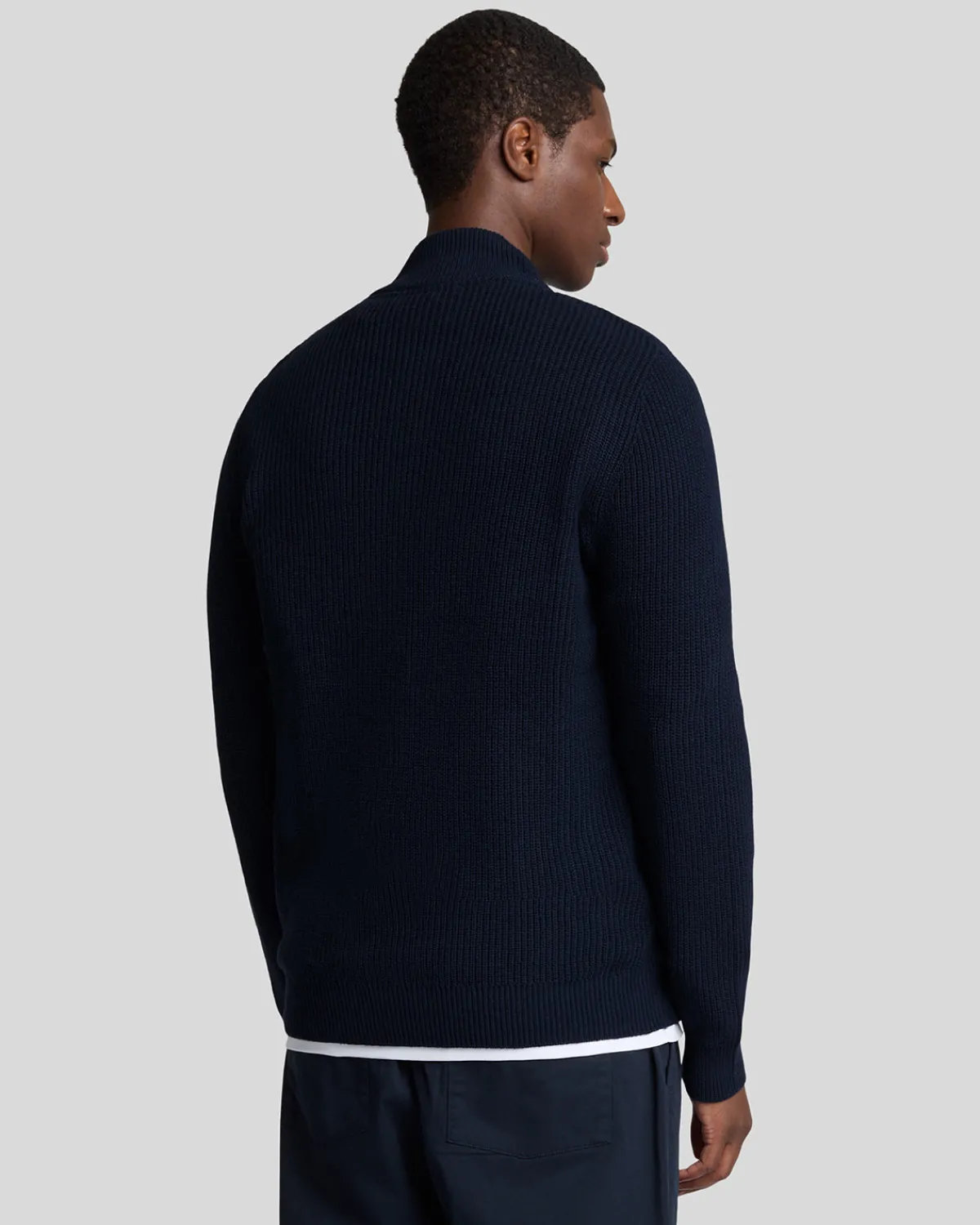 hybride_texturierte_strickjacke_mit_reiverschluss_2-1.webp Lyle & Scott Pullover & Strickwaren<Hybride texturierte Strickjacke mit Reißverschluss MuddyNavy