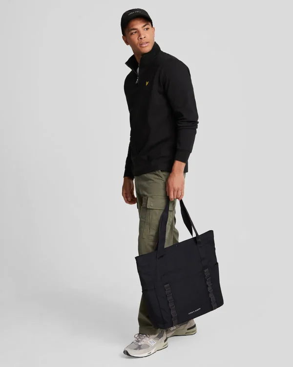 Lyle & Scott Pullover & Strickwaren<Interlock 1/4 Reißverschluss Pullover JetBlack