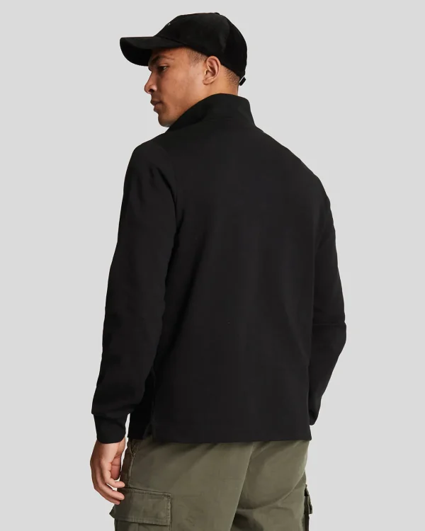 Lyle & Scott Pullover & Strickwaren<Interlock 1/4 Reißverschluss Pullover JetBlack