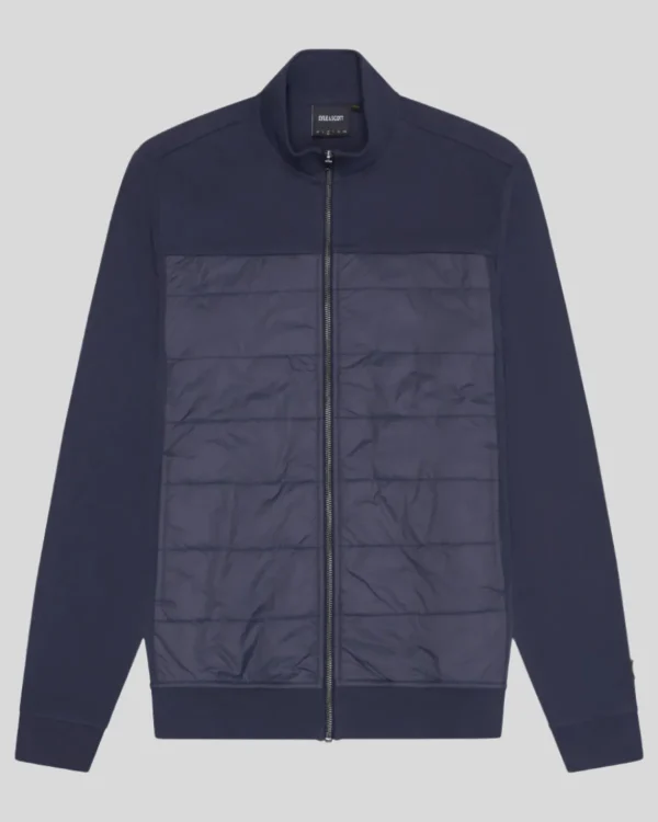 Lyle & Scott Groß & Groß | Übergrößen<Interlock Hybrid Bomberjacke mit Paneelen NavyNight