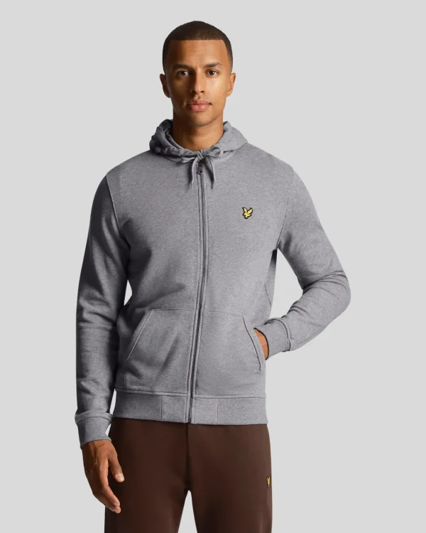 Lyle & Scott Vermächtnis | Kapuzenpullover<Kapuzenpullover mit Reißverschluss MidGreyMargel
