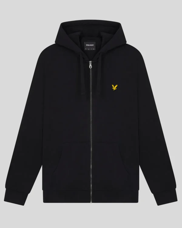 Lyle & Scott Grundlegendes | Kapuzenpullover<Kapuzenpullover mit Reißverschluss Pechschwarz