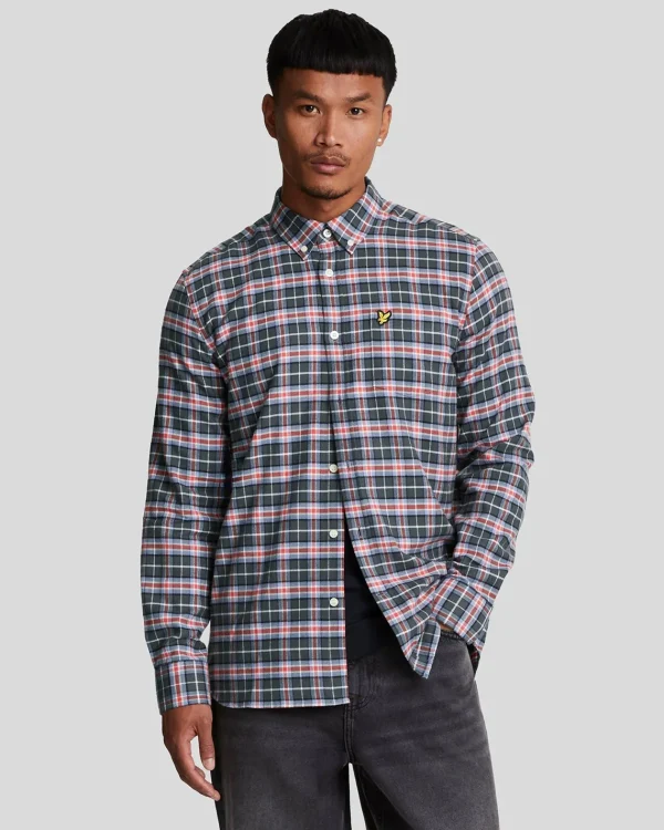 Lyle & Scott Vermächtnis | Hemden<Kariertes Flanellhemd BlueSmoke
