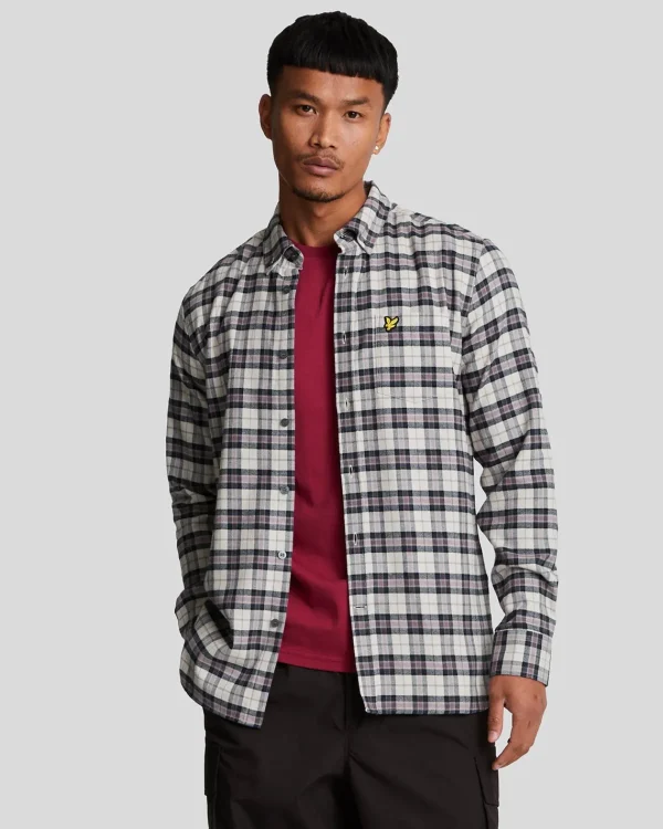 Lyle & Scott Vermächtnis | Hemden<Kariertes Flanellhemd DarkNavy