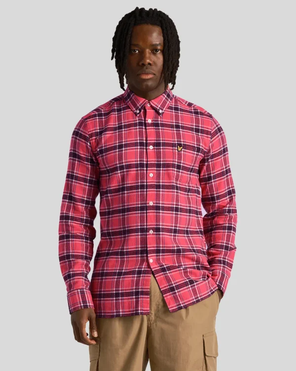 Lyle & Scott Hemden<Kariertes Flanellhemd ElektrischesRosa