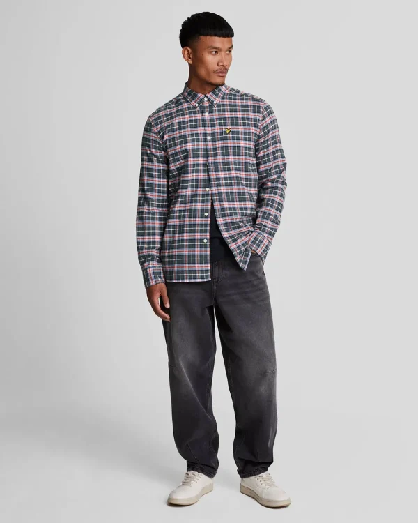 Lyle & Scott Vermächtnis | Hemden<Kariertes Flanellhemd BlueSmoke