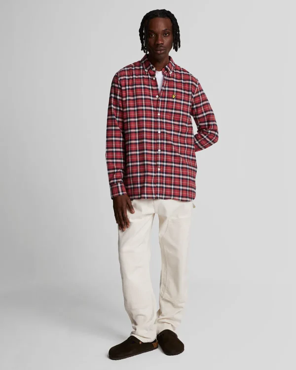 Lyle & Scott Vermächtnis | Hemden<Kariertes Flanellhemd BordersRed