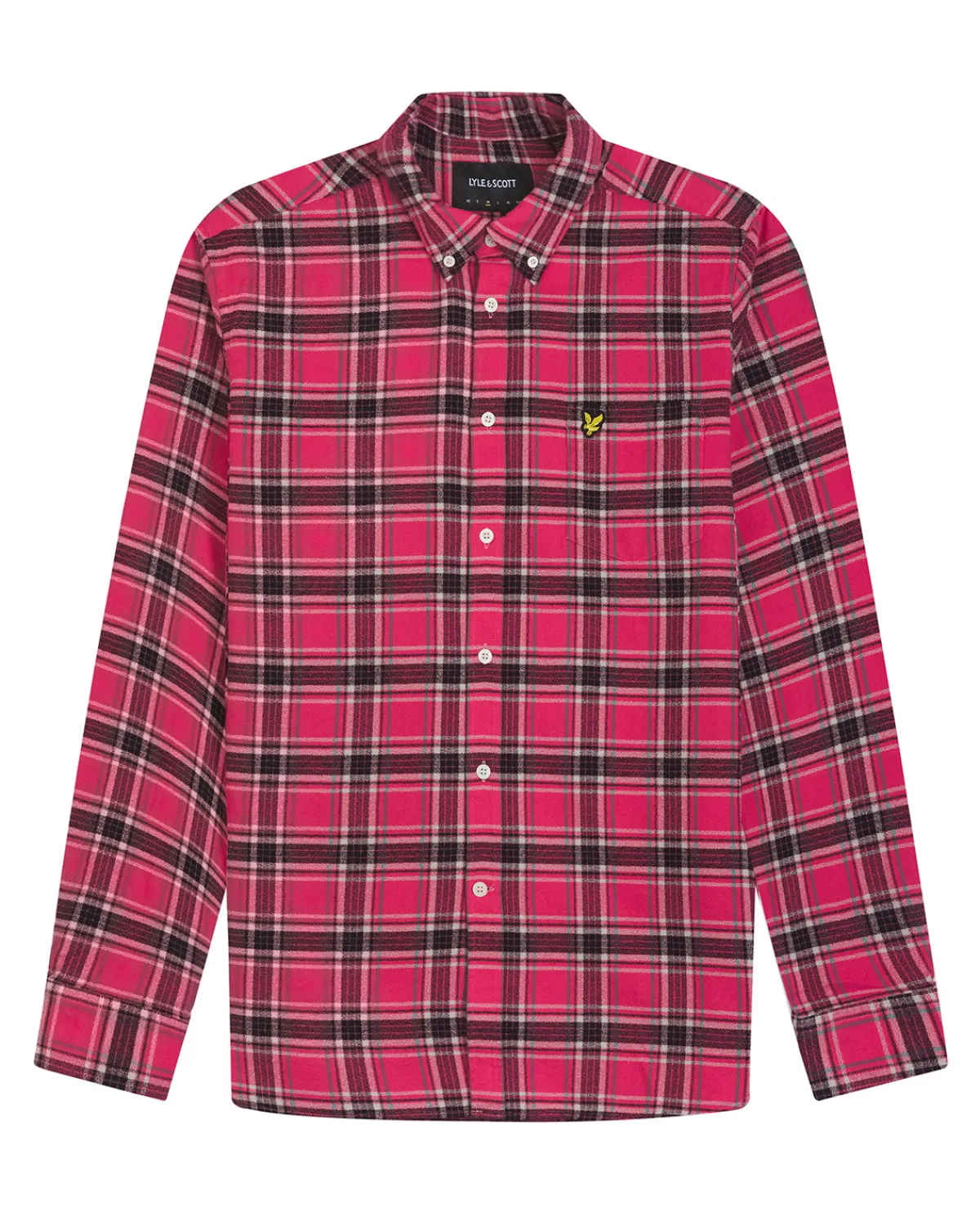 kariertes_flanellhemd_4-4.webp Lyle & Scott Hemden<Kariertes Flanellhemd ElektrischesRosa