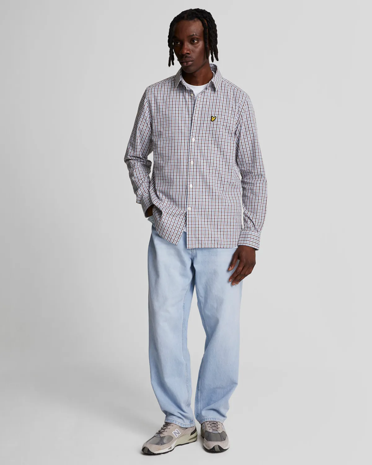 kariertes_gingham_hemd_1-1.webp Lyle & Scott Vermächtnis | Hemden<Kariertes Gingham Hemd White/DeepMahogany