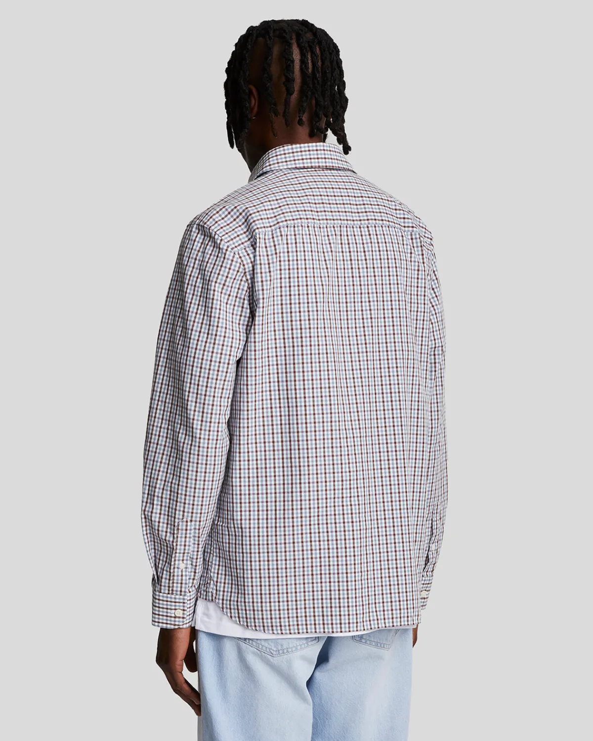 kariertes_gingham_hemd_2-1.webp Lyle & Scott Vermächtnis | Hemden<Kariertes Gingham Hemd White/DeepMahogany
