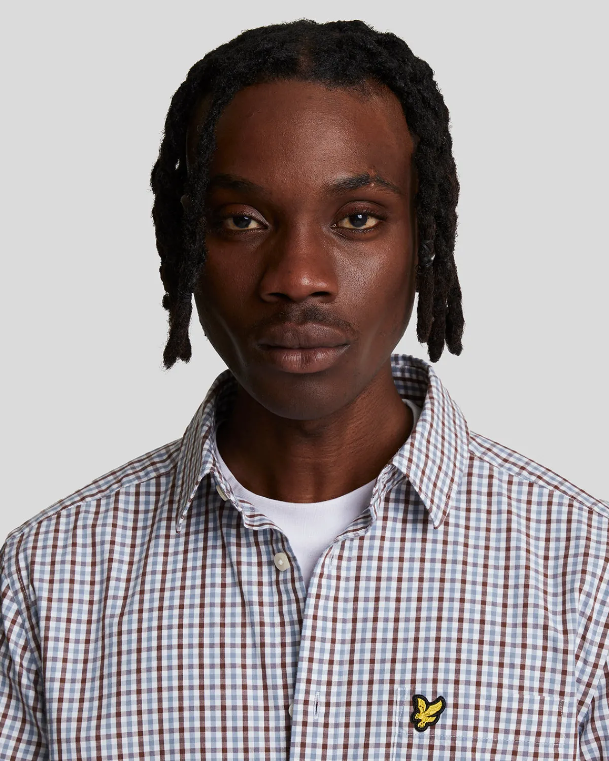 kariertes_gingham_hemd_3-1.webp Lyle & Scott Vermächtnis | Hemden<Kariertes Gingham Hemd White/DeepMahogany