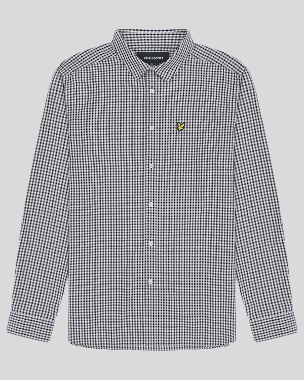 Lyle & Scott Vermächtnis | Hemden<Kariertes Gingham Hemd White/DarkNavy