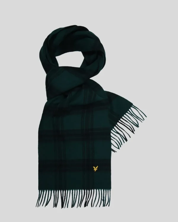 Lyle & Scott Schals & Handschuhe<Karo-Lammwollschal ArgyleTeal/JetBlack