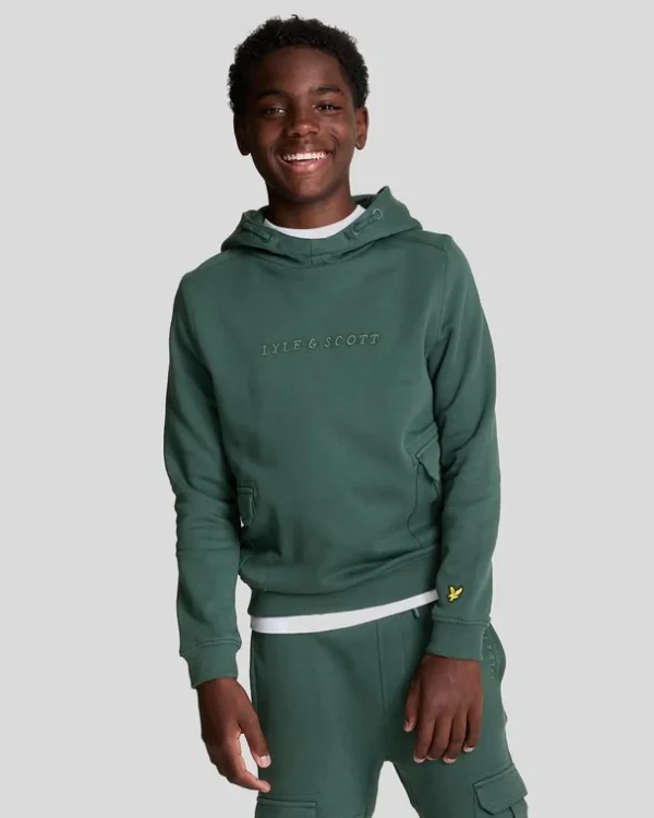 Lyle & Scott Kinder Kapuzenpullover<Kinder Cargo Tasche Hoodie ArgyleTeal