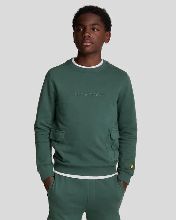 Lyle & Scott Kinder Sweatshirts<Kinder Cargo Tasche Sweatshirt ArgyleTeal