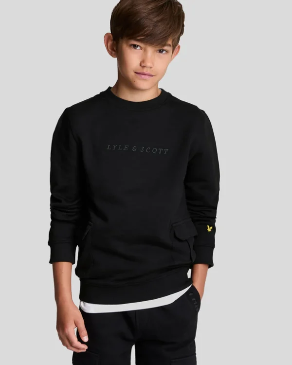 Lyle & Scott Kinder Sweatshirts<Kinder Cargo Tasche Sweatshirt JetBlack