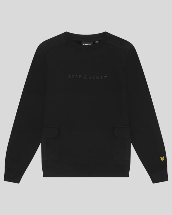Lyle & Scott Kinder Sweatshirts<Kinder Cargo Tasche Sweatshirt JetBlack
