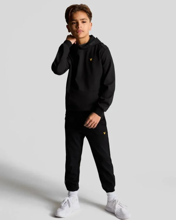 Lyle & Scott Kinder Kapuzenpullover<Kinder Fly Fleece Kapuzenpullover Pechschwarz