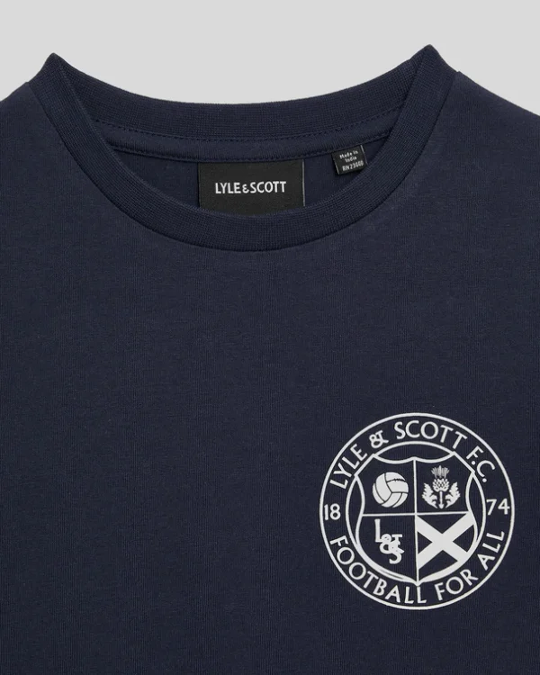 Lyle & Scott Kinder Polos & T-shirts<Kinder Fußball Logo T-Shirt Navy