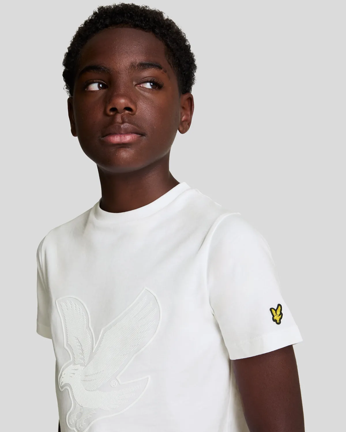 kinder_grafik_eagle_tshirt_1.webp Lyle & Scott Kinder Polos & T-shirts<Kinder Grafik Eagle T-Shirt White
