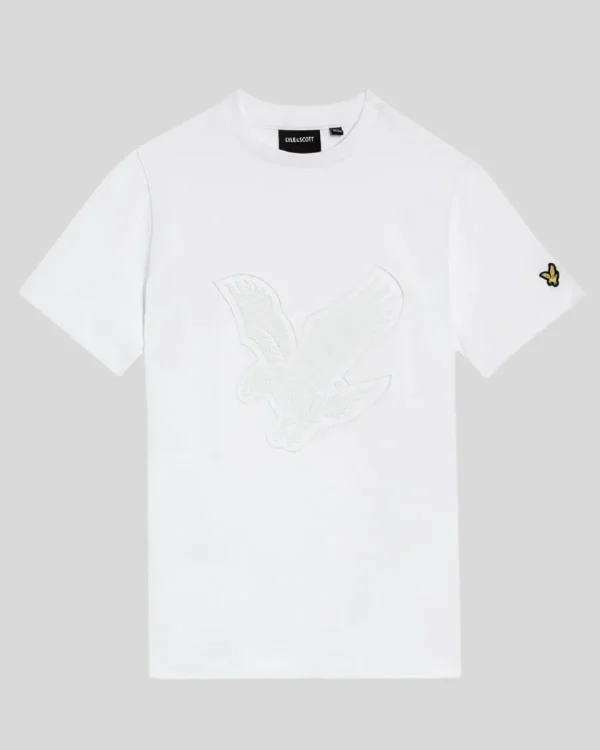 Lyle & Scott Kinder Polos & T-shirts<Kinder Grafik Eagle T-Shirt White