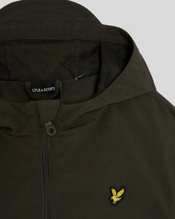 Lyle & Scott Kinder Mäntel & Jacken<Kinder Jacke mit Kapuze und Reißverschluss Olive