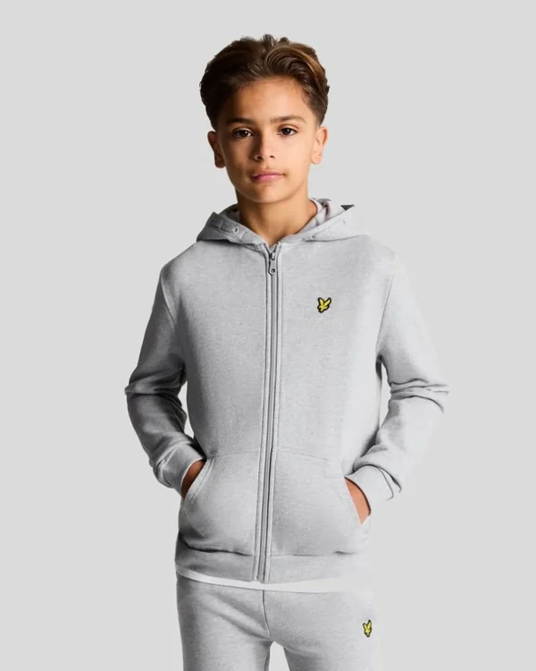Lyle & Scott Kinder Kapuzenpullover<Kinder Kapuzenpulli mit Reißverschluss HellgraueMergel