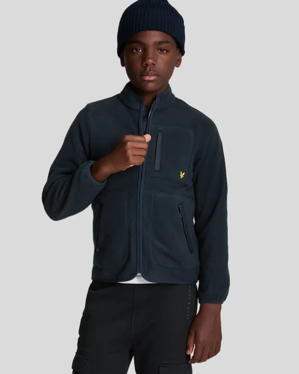 Lyle & Scott Kinder Mäntel & Jacken<Kinder Microfleece Jacke mit Reißverschluss DarkNavy
