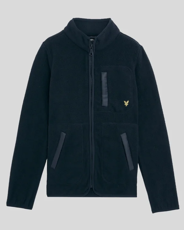 Lyle & Scott Kinder Mäntel & Jacken<Kinder Microfleece Jacke mit Reißverschluss DarkNavy