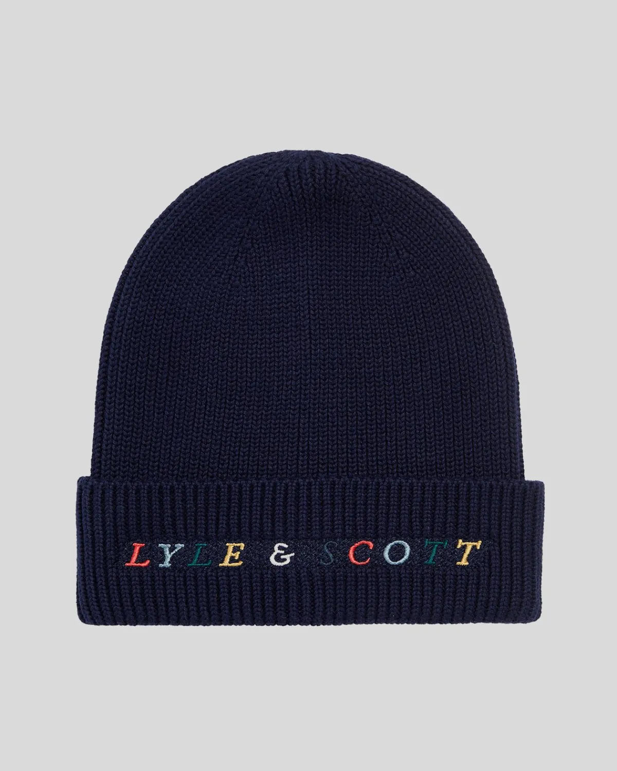 kinder_multi_farbe_stickerei_beanie_0.webp Lyle & Scott Kopfbedeckungen<Kinder Multi Farbe Stickerei Beanie Marine