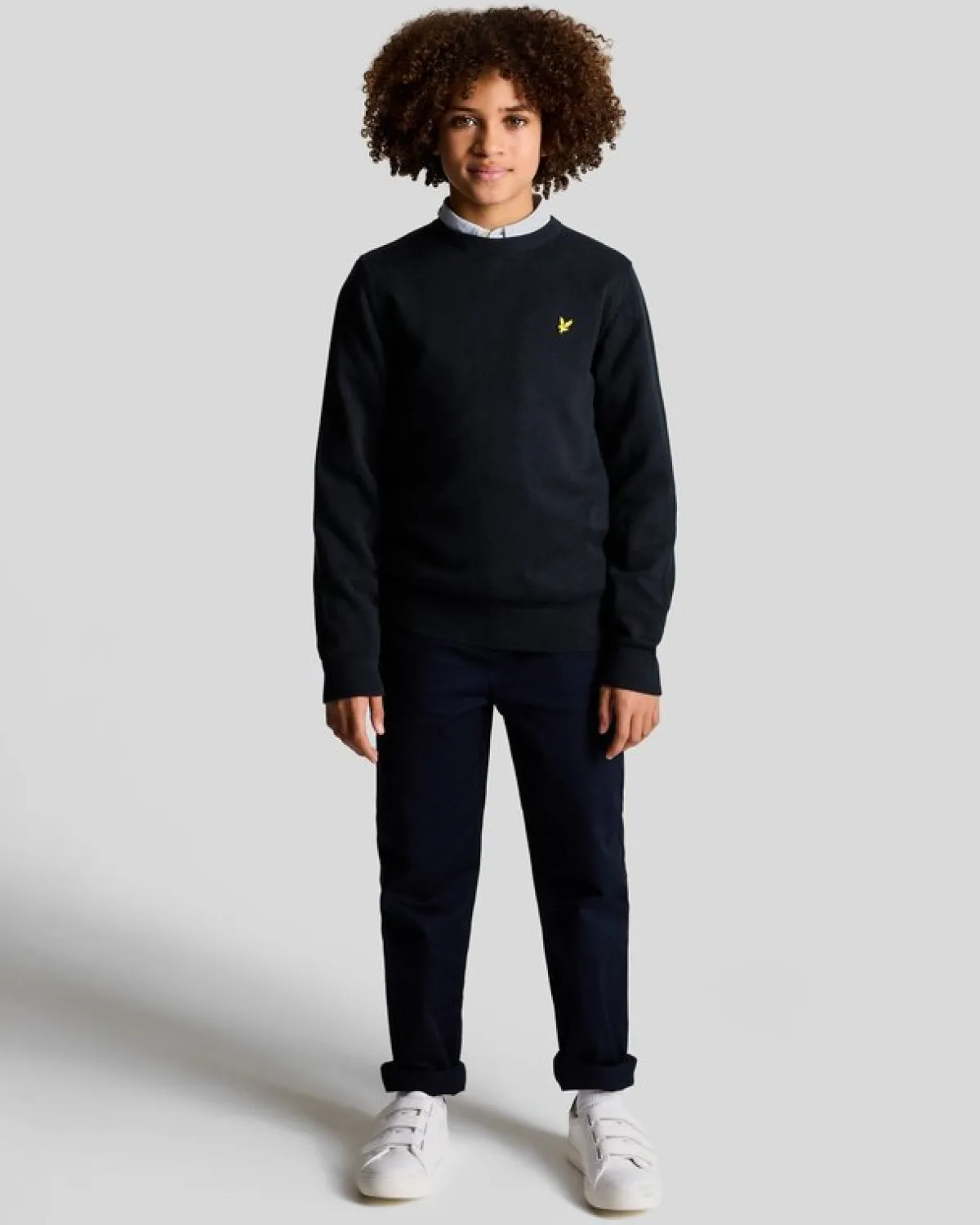 kinder_pullover_mit_rundhalsausschnitt_aus_baumwolle_1.webp Lyle & Scott Kinder Pullover & Strickwaren<Kinder Pullover mit Rundhalsausschnitt aus Baumwolle DunkleMarine