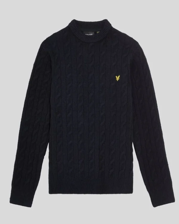 Lyle & Scott Kinder Pullover & Strickwaren<Kinder Rundhals-Pullover mit Kabel DarkNavy