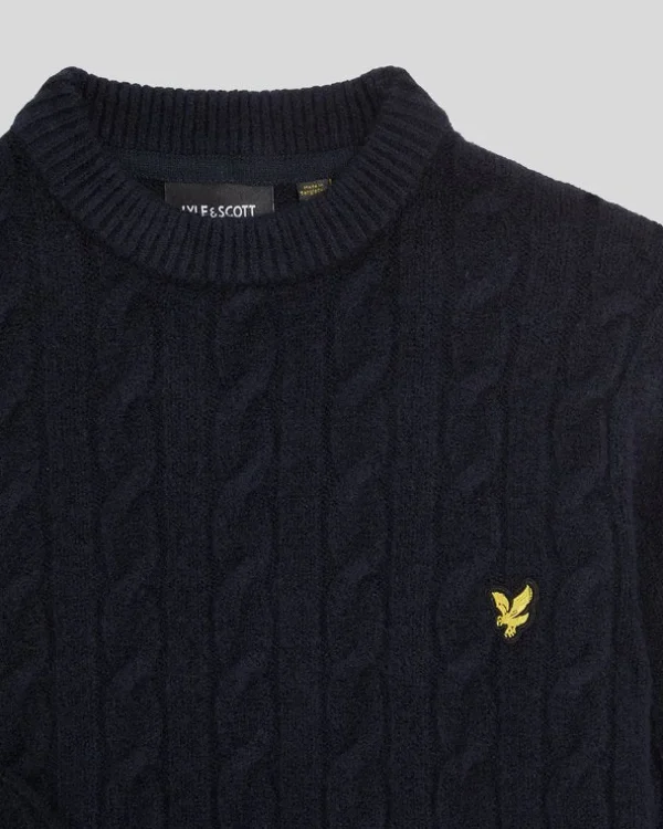 Lyle & Scott Kinder Pullover & Strickwaren<Kinder Rundhals-Pullover mit Kabel DarkNavy